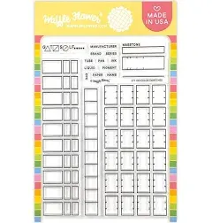 Waffle Flower Color Swatch Clear Stamp