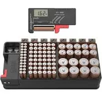 Battery Organizer Storage case with Tester can Hold 110 Battery Various Sizes fo