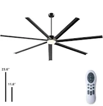 100 Inch Industrial DC Motor Ceiling Fan, Large Ceiling Fan with 7 Reversible Blades,6-Speed Remote Control,Ceiling Fans for Home or Commercial, Porch Patio Warehouse Restaurant