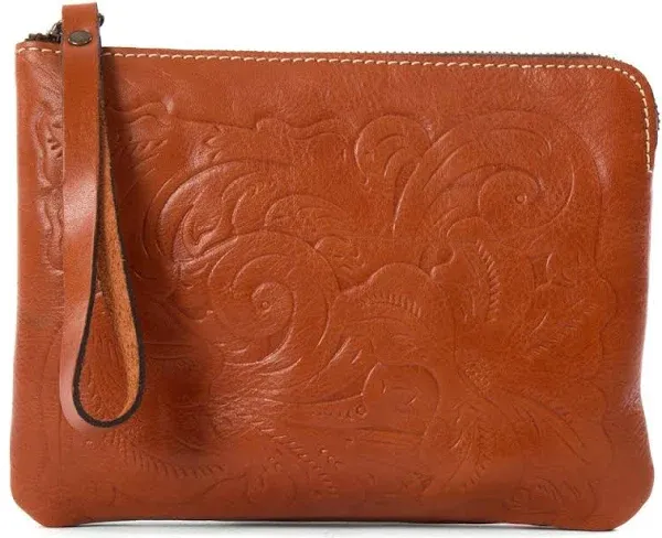 Patricia Nash Cassini Tooled Leather Wristlet