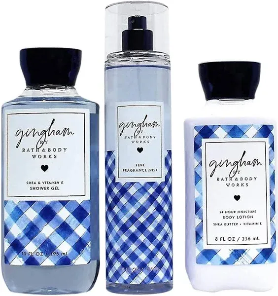 Gingham - The Daily Trio Gift Set Full Size - Shower Gel, Fine Fragrance Mist and Super Smooth Body Lotion - 2019