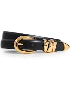 Madewell Triple Metal Leather Keeper Belt