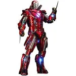 Hot Toys Iron Man 3 Silver Centurion Armor Suit Up Version Diecast