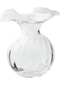 Vietri Hibiscus Clear Glass Medium Fluted Vase