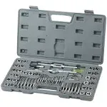 VEVOR Tap and Die Set 60-Piece Metric and SAE Standard Bearing Steel Taps and Dies Essential Threading Tool for Cutting External Internal Threads