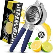 Zulay Kitchen Heavy Duty Stainless Steel Lemon Squeezer - Blue