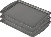 Baking Sheet, 13 Inch X 9 Inch, Dark Gray - 3 Piece