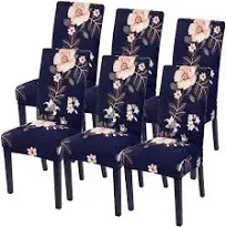 Dining Room Chair Covers Slipcovers Set of 4, Spandex Super Fit Stretch Removabl