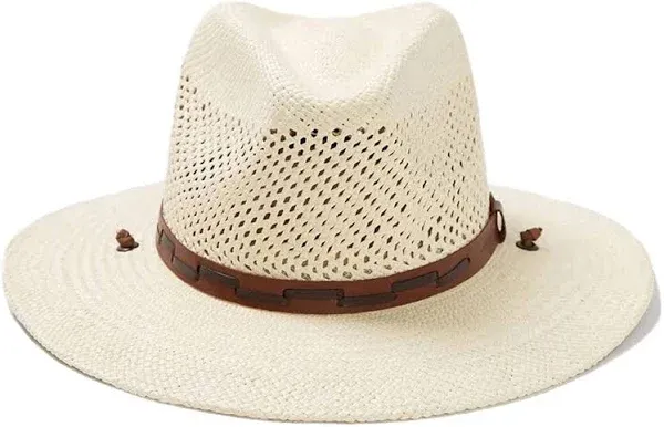 Stetson Hat Company &#034;Airway&#034; Vented Panama Outback Hat w/Chin Cord #AIR3830