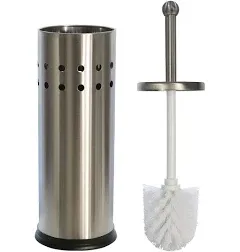 Blue Donuts Vented Stainless Steel Toilet Brush Holder