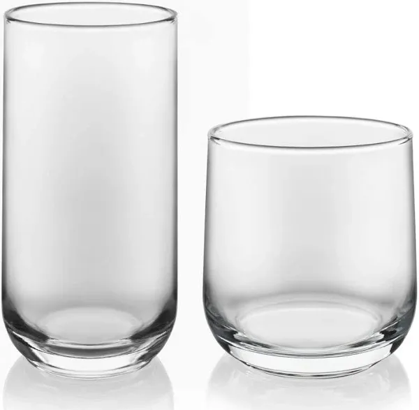 Libbey Ascent 16-Piece Tumbler and Rocks Glass Set - Set of 16