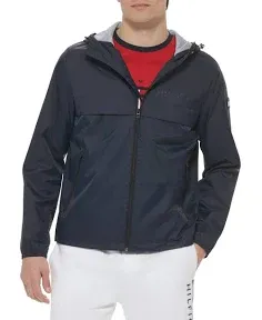 Tommy Hilfiger Men's Simple Hooded Rain Jacket