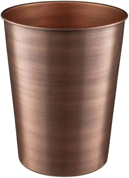 Monarch Abode Handcrafted Metal Wastebasket Trash Can Antique Copper Finish 