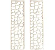 Silver Organic Circles Metal Wall Panel-Set Of 2