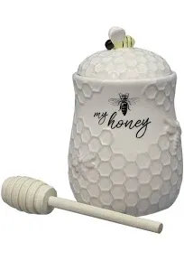 Ceramic Bee Honey Jar