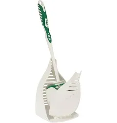 Libman 1196 Bowl Brush and Caddy, White/Green