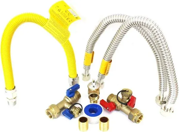 3/4 in. Tankless Water Heater Valves Installation Complete Kit