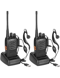 Baofeng Bf-888S Walkie Talkies Two Way Radio Uhf 16Ch Long Range 1500Mah