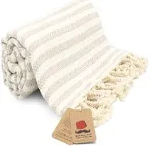 Bazaar Anatolia Turkish Bath Towels 100% Cotton Beach Towel 71x39 Beige