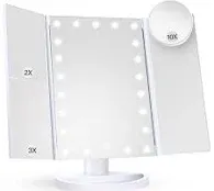 HUONUL Makeup Mirror Vanity Mirror with Lights 2X 3X 10X Magnification