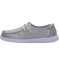 Hey Dude Shoes Size K12 Wendy Youth Sparkling Grey Lilac HD4