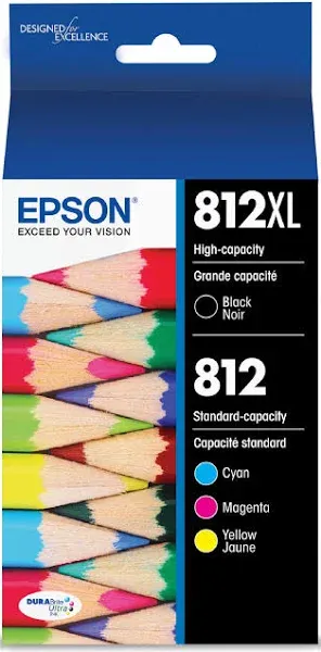 Epson T812XL-BCS Cyan / Magenta / Yellow / Black Ink