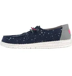 Hey Dude Wendy Navy Cat Eye Girls Shoes | Girl’s Lace Up Loafers | US Y2-3