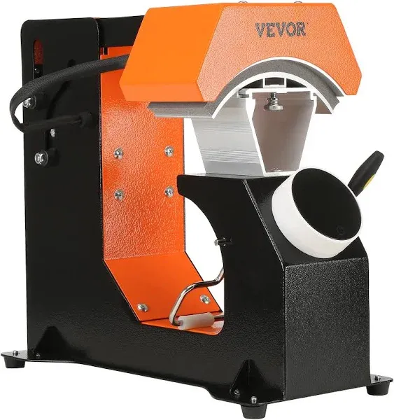 VEVOR Hat Heat Press, 6.4x3.5in Clamshell Sublimation Transfer, 3-in-1 Auto Cap