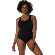 Speedo Women's Plus Solid Moderate Ultraback Powerflex One Piece Swimsuit