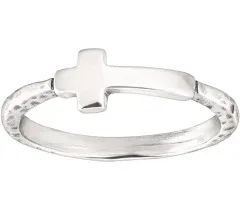 Silpada Simplex Cross Horizontal Cross Textured Ring