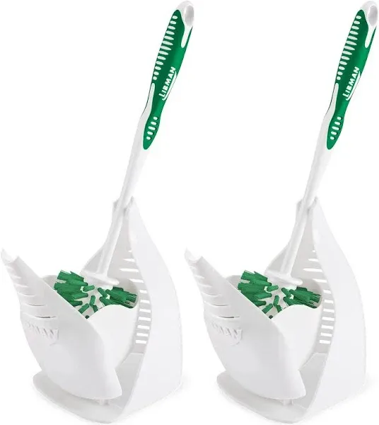 Libman 1196 Bowl Brush and Caddy, White/Green