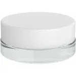 (90 Pack) 7ml Low Profile Clear Glass Concentrate Container with White Lid