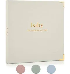 Keepsake Baby Memory Book for Boys and Girls – Timeless First 5 Year Baby Book – Gender Neutral Beige Baby Journal Scrapbook or Photo Album - A Milestone Book to Record Every Event from Birth to Age 5