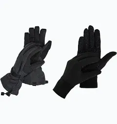 Dakine Titan Gore-Tex Snowboard Gloves, Men&#039;s XL Carbon (w/Removable Liners) 