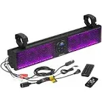 BOSS Audio Systems BRT36RGB ATV UTV Sound Bar - 36 Inches Wide, 4 inch Speakers, Full Range, 1 Inch Tweeters, IPX5 Weatherproof, Bluetooth, Built-in Amplifier, USB Port, Multicolor Illumination