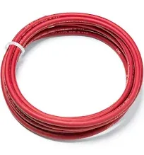 EWCS 1/0 Gauge Premium Extra Flexible Welding Cable 600 Volt - Red - 10 Feet ...