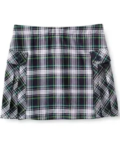 Lands' End Girls' Side Pleat Plaid Skort