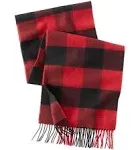 L.L.Bean Irish Lambswool Scarf Scarves Red Buffalo : One Size