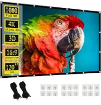 Projector Screen,120 inch 16:9 Foldable Movie Screen for Home