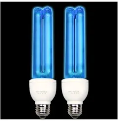 NEW 2 Pack Germicidal UV Sanitizer Light Bulb with Ozone 25 Watt UVC Bulb 185Nm/