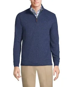 Lands' End Men's Bedford Rib Quarter Zip Sweater