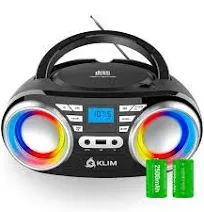 Boombox Portable Audio System - New 2024 - FM Radio CD Player Bluetooth MP3 U...