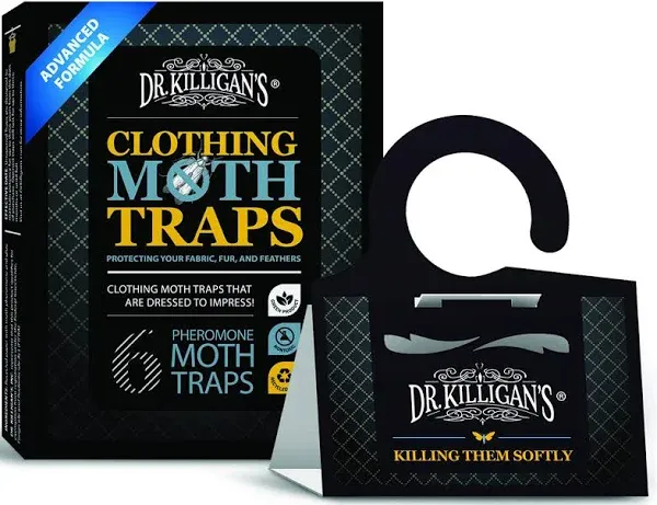 Dr. Killigans Premium Clothing Moth Traps with Pheromones Advanced 6-Pack