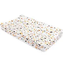 Babyletto Quilted Changing Pad Cover in GOTS Certified Organic Muslin Cotton - Terrazzo