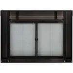 Pleasant Hearth AR-1020 Arrington Fireplace Glass Door, Black, Small