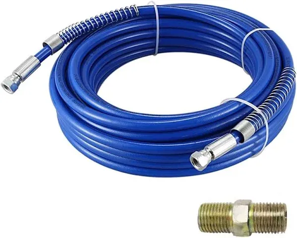 Willbebest 50Ft 1/4&#034; Airless Paint Spray Hose Sprayer Light Flexible Fiber Tube 