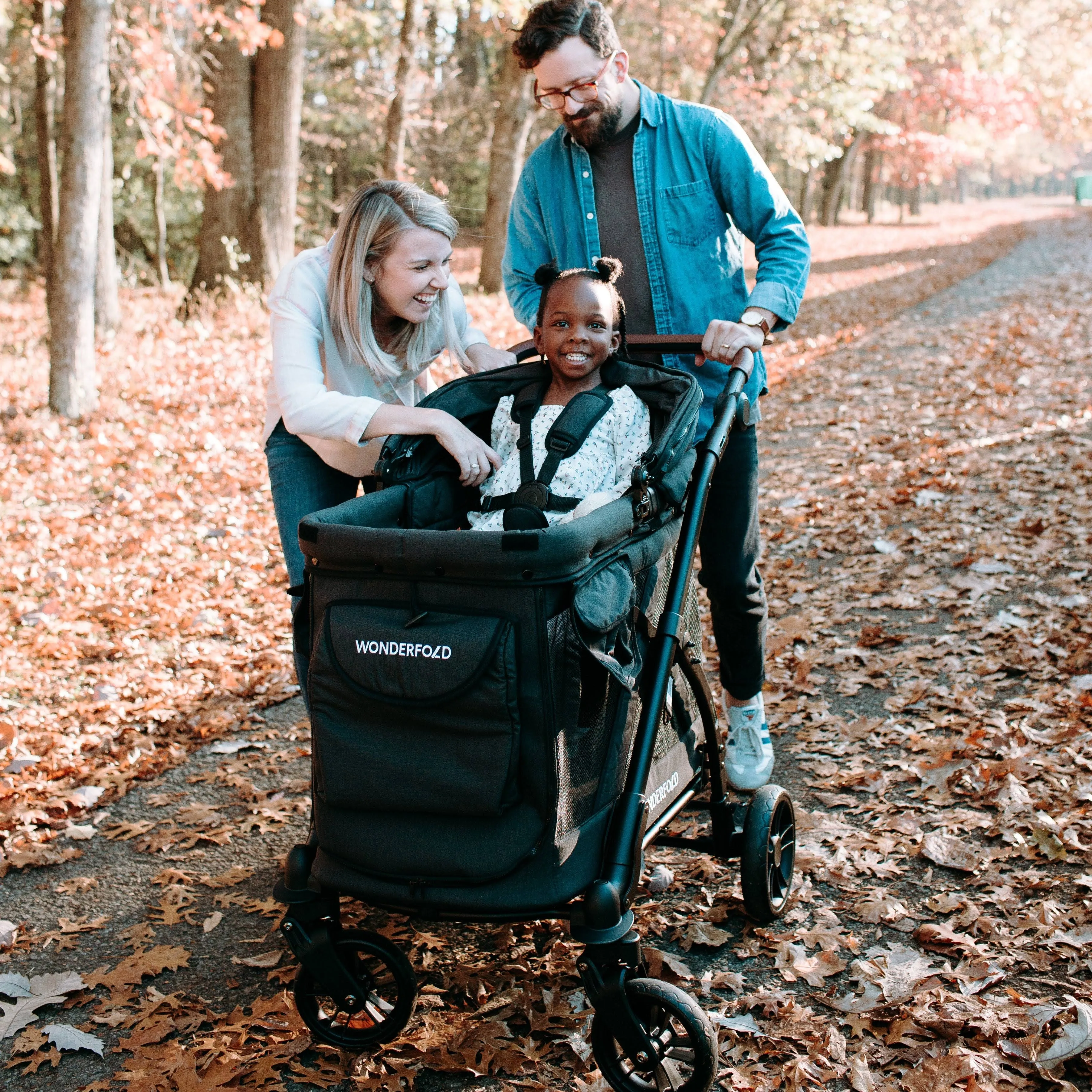 WonderFold M1 Single Stroller in Black