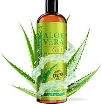 Aloe Vera Gel - 99% Organic, 12 oz - No Xanthan, So It Absorbs Rapidly with No