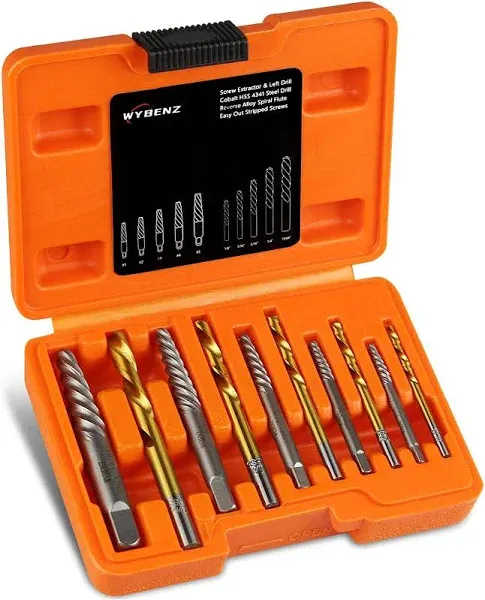 WY Benz Screw Extractor and Left Hand Drill Bits Set