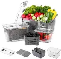 Fresh Produce Vegetable Fruit Storage Containers 3Piece Set